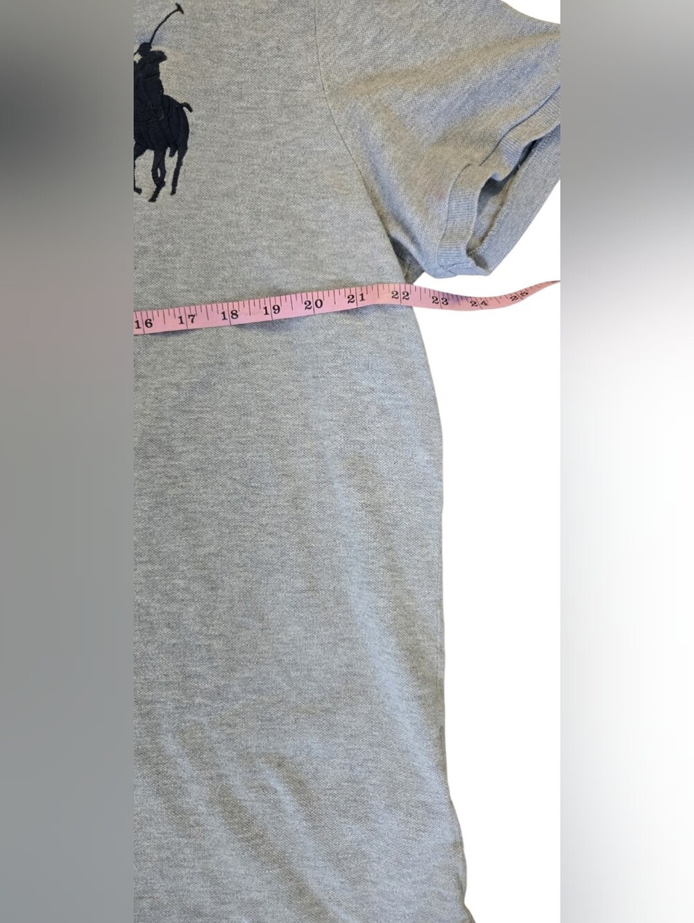 Polo Ralph Lauren XL Grey Big Pony Custom Slim Fit Polo Shirt #148 - Picture 8 of 9